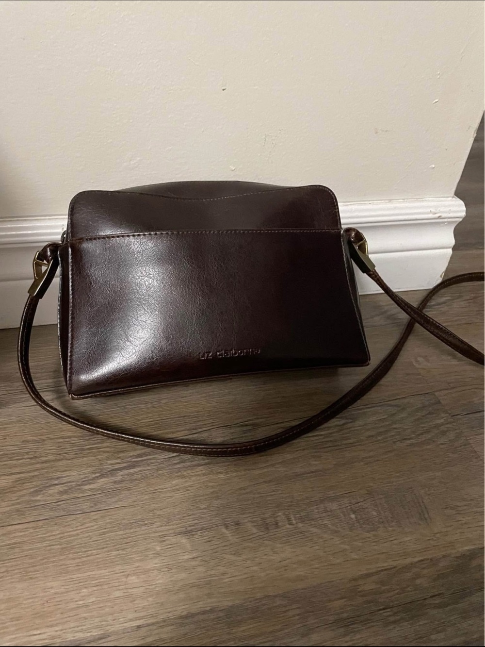 Liz Claiborne Dark Brown Leather Shoulder Bag